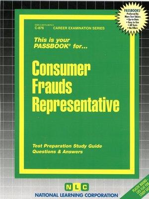 cover image of Consumer Frauds Representative